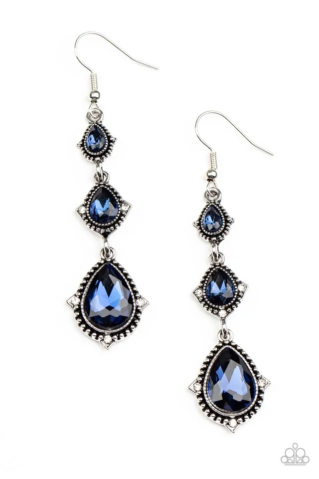 Paparazzi Earring ~ Prague Princess - Blue
